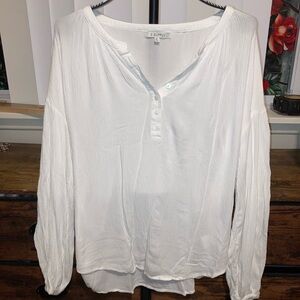 Z Supply Women's White Button Down Shirt